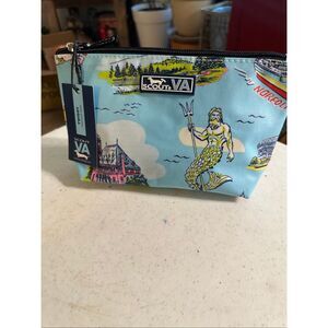 Scout VA Women's Blue Virginia Landmarks Twiggy Cosmetic Pouch Makeup Bag NWT
